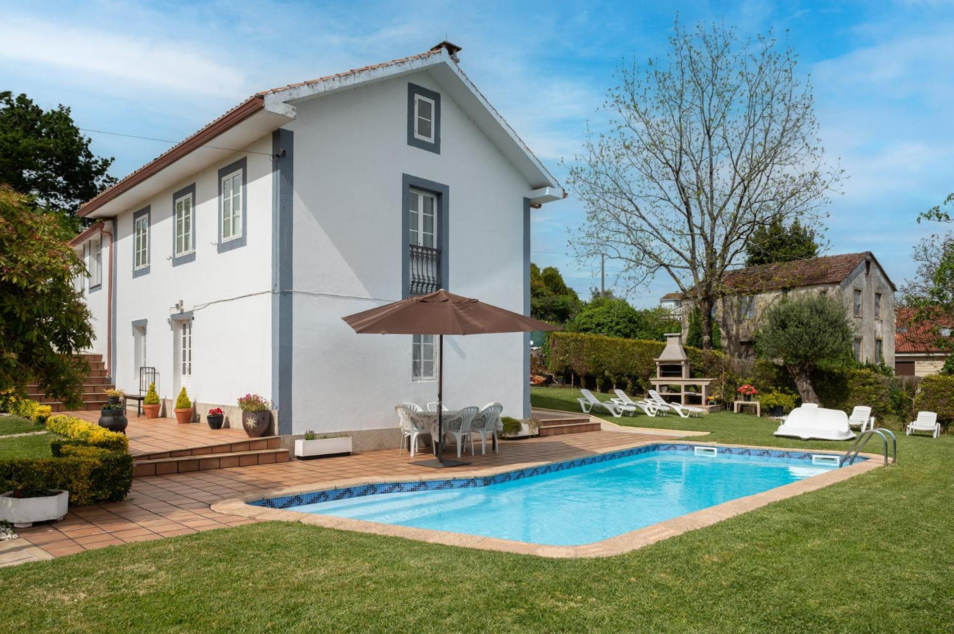 Boqueixon Casa Tarrio Con Piscina - Santiago De Compostela 빌라 외부 사진